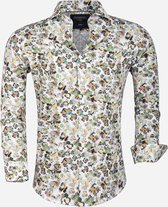 Overhemd L.Mouw 65045 White Yellow Green