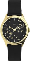 Timex Starstruck TW2U57300 Horloge - Leer - Zwart - Ø 32 mm
