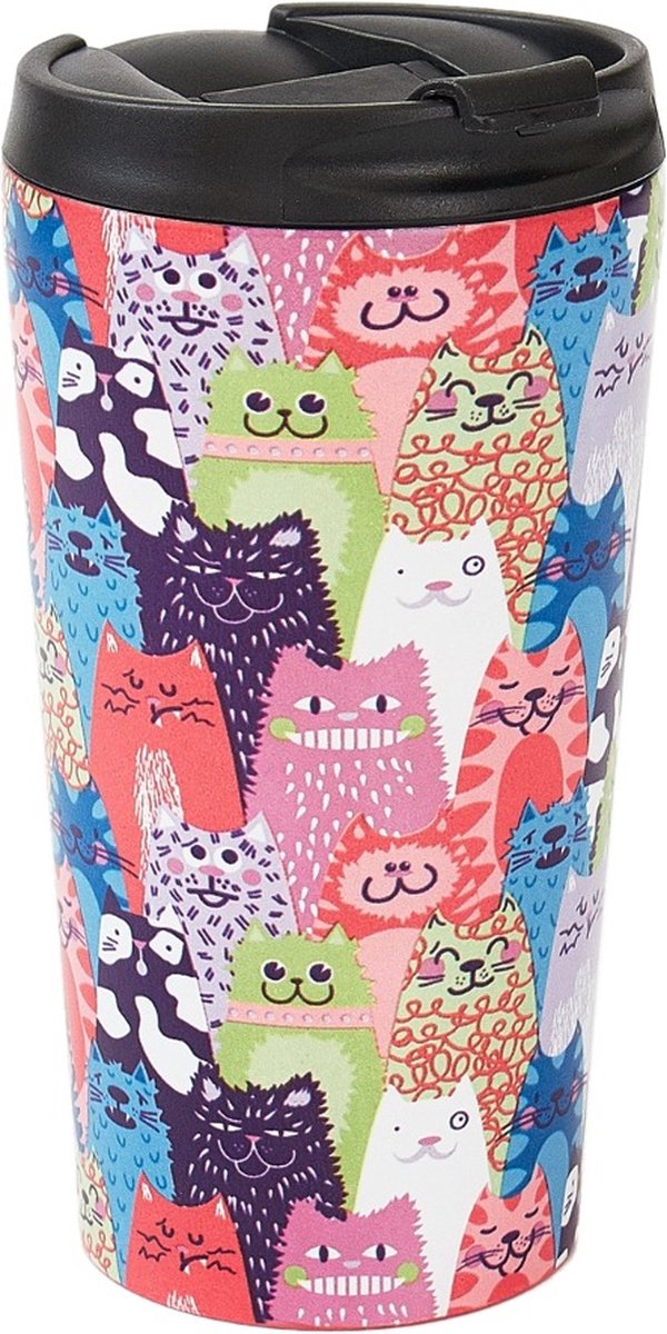 Eco Chic - The Travel Mug (thermosbeker) - N10 - Multiple - Stacking Cats