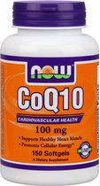 NOW Foods CoQ10 with Vitamin E, 100mg - 150 softgels