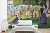 Behang - Fotobehang Zondagmiddag op het eiland van La Grande Jatte - Schilderij van Claude Monet - Breedte 600 cm x hoogte 400 cm