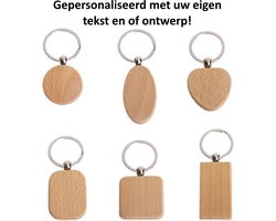 Gepersonaliseerde sleutelhanger met uw eigen naam of ontwerp | naamplaatje | Gepersonaliseerd Cadeau Duurzaam