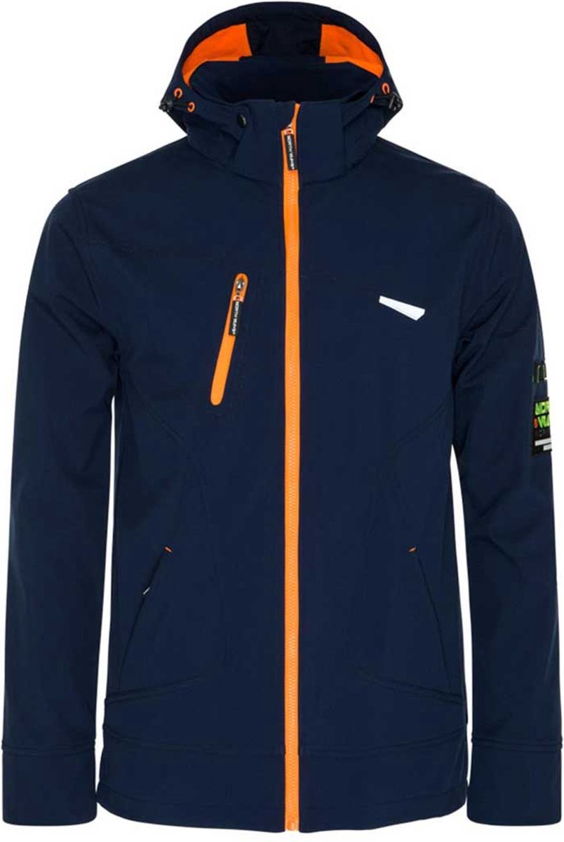 Borel Hooded Softshell Jack-Navy-XL
