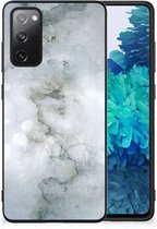 Telefoon Hoesje Geschikt voor Samsung Galaxy S20 FE Silicone Back Cover met Zwarte rand Painting Grey