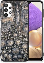 Telefoon Hoesje Geschikt voor Samsung Galaxy A32 5G Hippe Hoesjes met Zwarte rand Krokodillenprint