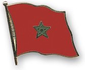 Pin broche/speldje Vlag Marokko 20 mm - supporters feestartikelen