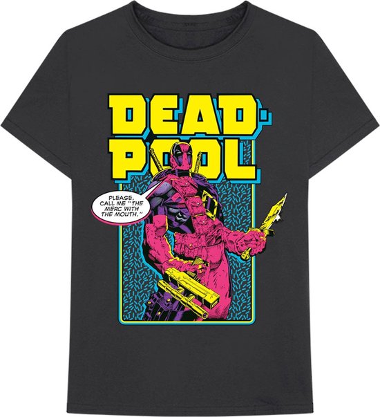 Marvel Deadpool Tshirt Homme -2XL- Comic Merc Zwart