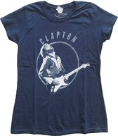Eric Clapton Dames Tshirt -L- Vintage Photo Blauw