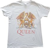 Queen Heren Tshirt -2XL- Classic Crest Wit