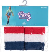 Apollo - Feest polsband - gekleurde polsband rood-wit-blauw one size