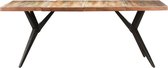 Decoways - Eettafel 200x90x76 cm massief gerecycled hout