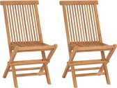 Decoways - Tuinstoelen 2 stuks inklapbaar massief teakhout