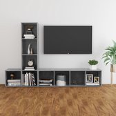 Decoways - 3-delige Tv-meubelset spaanplaat betongrijs