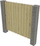 Decoways - Schanskorfpalen 2 stuks 20x20x190 cm gegalvaniseerd staal