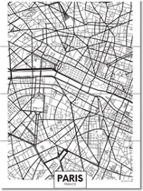 City Map op Planken Parijs