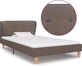 Decoways - Bedframe stof taupe 90x200 cm