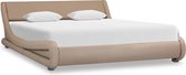 Decoways - Bedframe kunstleer cappuccino 120x200 cm
