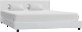 Decoways - Bedframe kunstleer wit 160x200 cm