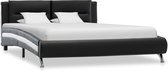 Decoways - Bedframe kunstleer zwart 120x200 cm