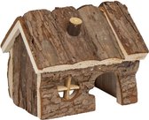 Flamingo knaagdierhuis grity bruin - hout - 19,5x13x13cm