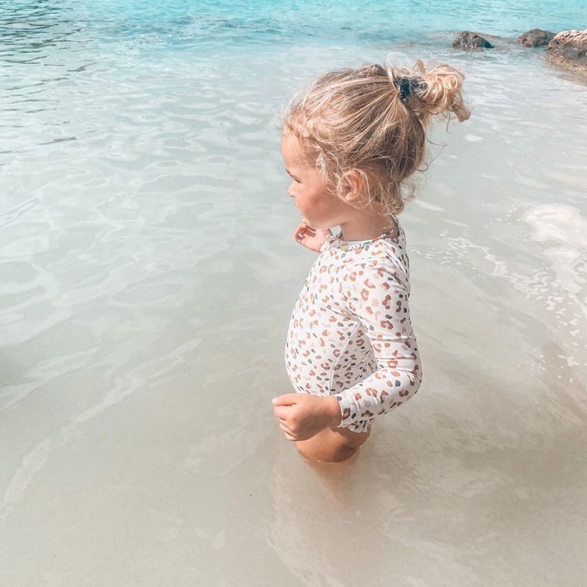 Swim Essentials UV Badpak Meisjes Met Lange Mouwen - Kaki - Leopard — afbeelding 21