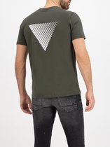 Purewhite -  Heren Regular Fit  Essential T-shirt  - Groen - Maat XS