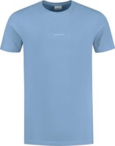 Purewhite -  Heren Regular Fit  Essential T-shirt  - Blauw - Maat XL