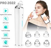 Vulpes Goods® Blackhead Remover Pro - Gezichtsreiniger met Ingebouwde Camera - 6 in 1 Poriënreiniger - 6 opzetstukken - Wit