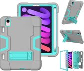 Fonu Shockproof Hoes - Geschikt Voor iPad Mini 6 - Mini 2021 Hoes - Standcase - 8.3 Inch - Grijs
