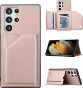 Fonu Samsung S22 Ultra Hoesje Rosegoud - Backcover Wallet