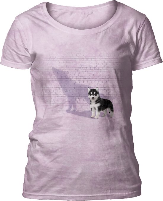 Ladies T-shirt Shadow of Greatness Dog Pink XXL