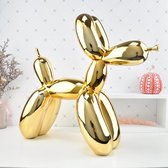BaykaDecor - Luxe Ballonhond Metallic Beeldje - Pop Art Decoratie - Jeff Koons Parodie Balloon Dog - Cadeau - Taart - Goud - 10 cm