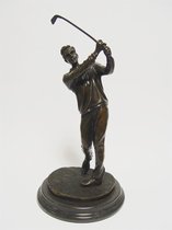 Bronzen Beeld Golfer 14x14x32 cm