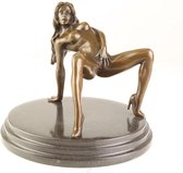 Een Erotisch Bronzen Beeld Vrouwelijk Naakt 20x20x17 cm