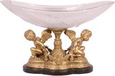 Bronzen Gemonteerde Glazen Kom 38x23x24 cm