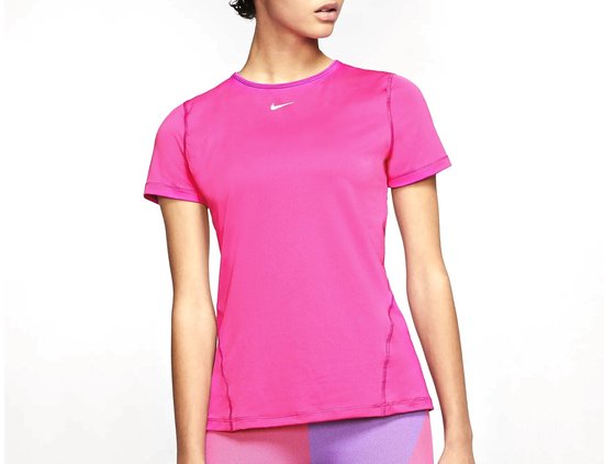 Nike Pro Sportshirt Dames Roze Maat XS bol