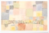 JUNIQE - Poster Klee - New Part of the Town M -30x45 /Blauw & Geel