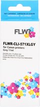 FLWR - Inktcartridge / CLI-571XL / Grijs - Geschikt voor Canon