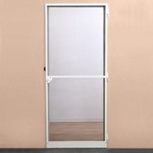 Muggennet Deuren Glasvezel Aluminium Wit (220 x 100 cm)