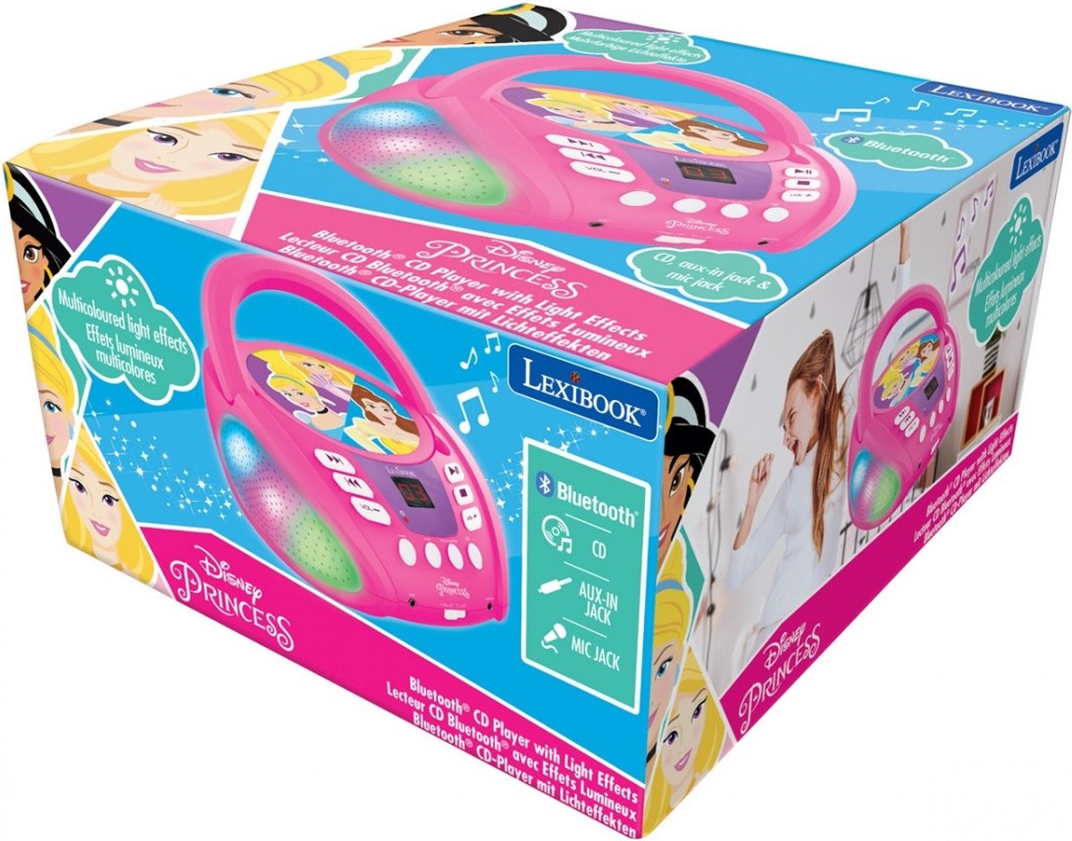 Lecteur CD Portable Bluetooth Licorne - LEXIBOOK - Effets Lumineux