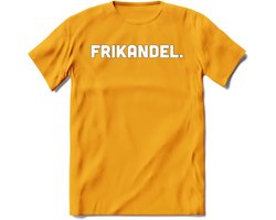 Frikandel - Snack T-Shirt | Grappig Verjaardag Kleding Cadeau | Eten En Snoep Shirt | Dames - Heren - Unisex Tshirt | - Geel - XL