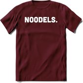 Noodels - Snack T-Shirt | Grappig Verjaardag Kleding Cadeau | Eten En Snoep Shirt | Dames - Heren - Unisex Tshirt | - Burgundy - L