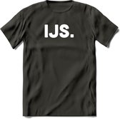 IJs - Snack T-Shirt | Grappig Verjaardag Kleding Cadeau | Eten En Snoep Shirt | Dames - Heren - Unisex Tshirt | - Donker Grijs - S
