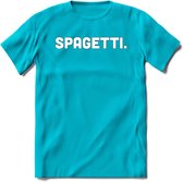 Spagetti - Snack T-Shirt | Grappig Verjaardag Kleding Cadeau | Eten En Snoep Shirt | Dames - Heren - Unisex Tshirt | - Blauw - M