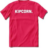 Kipcorn - Snack T-Shirt | Grappig Verjaardag Kleding Cadeau | Eten En Snoep Shirt | Dames - Heren - Unisex Tshirt | - Roze - XXL