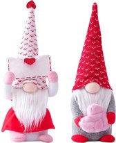 Setje 2 stuks valentijnsdag Zweedse Kabouter pop | love cadeau | valentijnsdag cadeau| valentijnsdag knuffel| Pluche Zweedse - Gnome valentijnsdag Decor - Elf Speelgoed - valentine