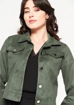 LOLALIZA Suede jasje - Khaki - Maat 42