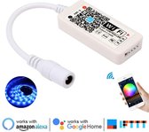 TeleBeni WiFi RGB LEDstrip controller met gratis app werkt met Google en Alexa