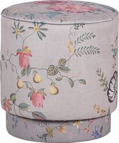 Pip Studio Poef Fleur Grandeur Medium - Khaki - 45x40x40