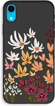 CaseCompany® - iPhone XR hoesje - Painted wildflowers - 100% Biologisch Afbreekbaar - Duurzaam - Biodegradable Soft Case - Milieuvriendelijke Print op Achterkant - Zwarte Zijkanten - Bescherm